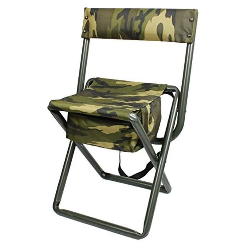 Rothco Deluxe Folding Stool with Pouch, Woodland Camo