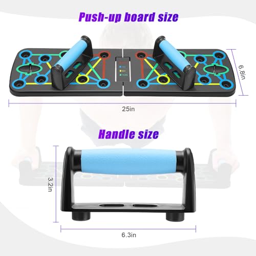 Senprity Push Up Board, 9 in 1 Multi-functional Home Fitness Equipment Push Up Machine with Three Modes and Four Areas, Portable Floor Perfect Push Up Handle, Push Up Board for Men and Women