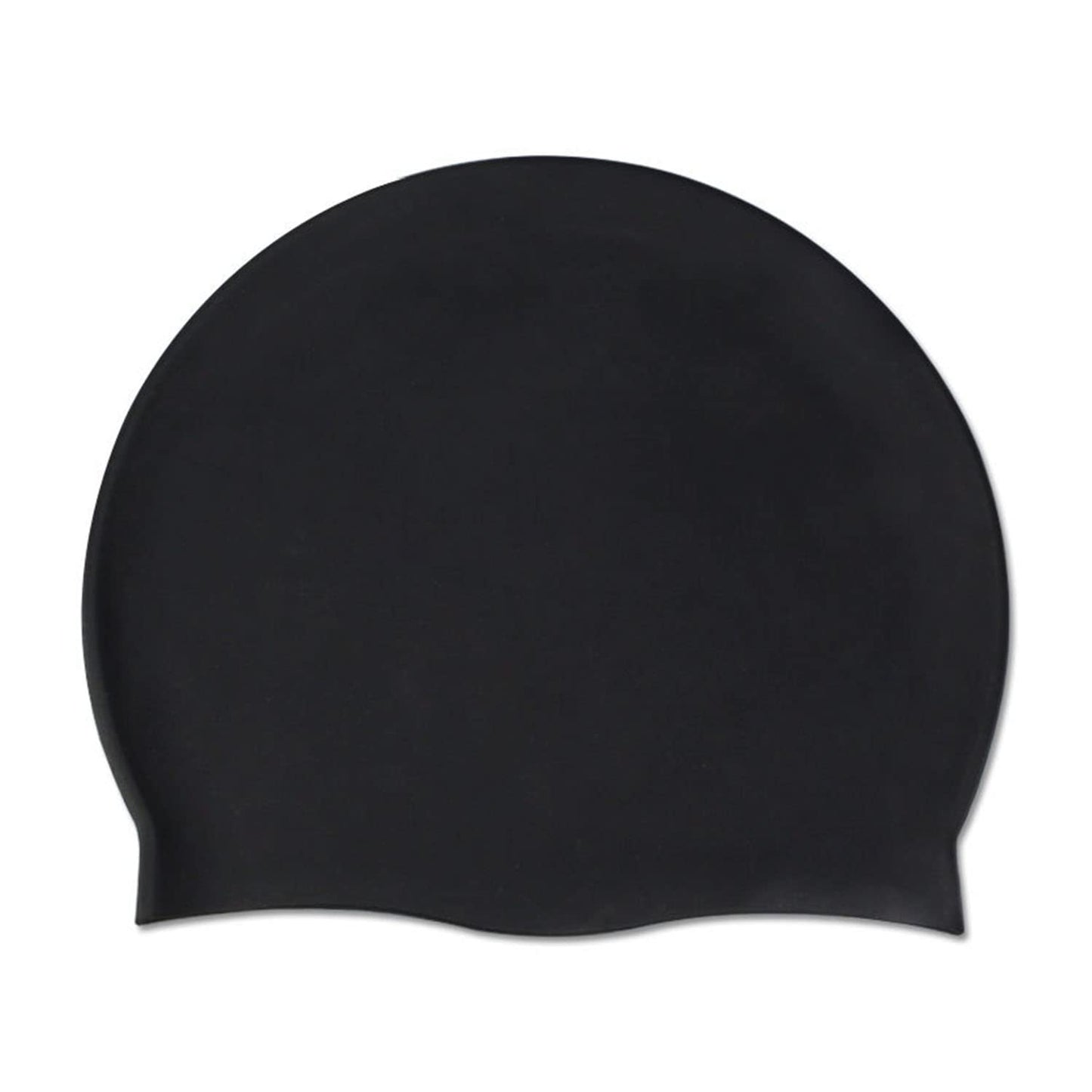 Uttpll Swim Cap for Women Men Swimming, Elastic Bathing Caps Silicone Waterproof Swimming Pool Cap Hat for Long and Short Hair Teens Unisex Adult Black One Size