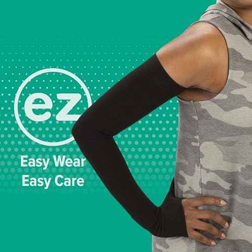 Juzo Soft 2001 20-30mmhg Standard Armsleeve with Silicone Top Band for Women,Beige,2 (II)Long