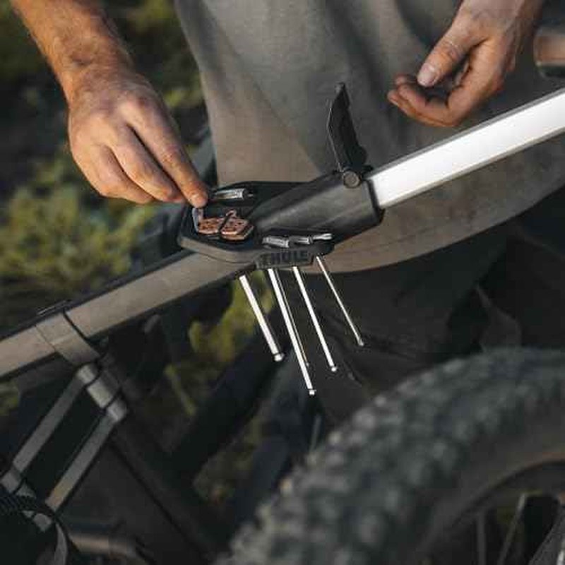 Thule Bike Repair Holder Accessory - Compatible Epos Hitch Bike Rack - Tool Slots & Magnetic Parts Tray Included