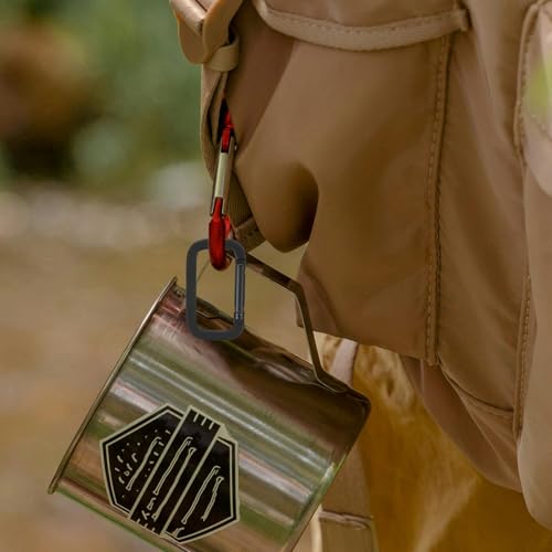 Sosoport 10pcs Carabiner Travel Keychain Metal Keychain Camping Carabiners Hiking Clasp Sturdy Buckle 2X1.2X0.3IN