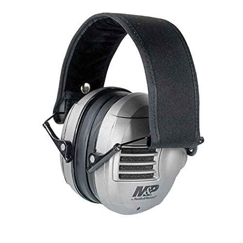 Smith & Wesson M&P Alpha Electronic 23 NRR Hearing Protection with Sound Amplification and Adjustable Earmuffs for Shooting, Hunting and Range