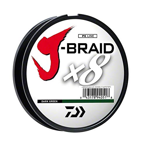 Daiwa J-BRAID GRAND 8X 300YDS FILLER SPOOL DARK GREEN