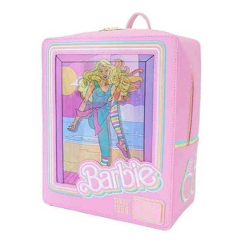 Loungefly Barbie 65th Anniv. Doll Box Triple Lenticular Mini Backpack | Barbie Accessories Standard