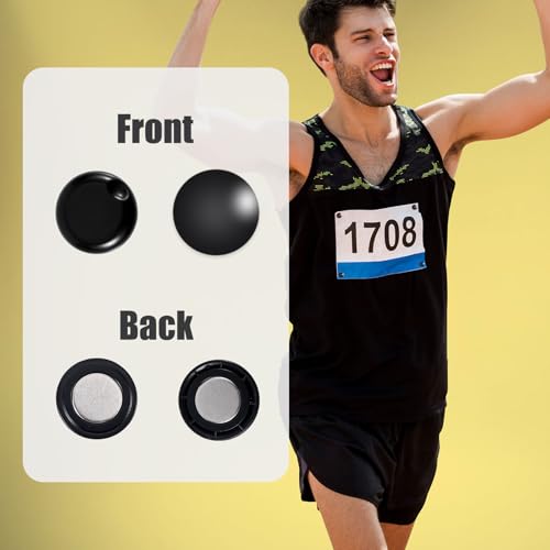10 Pairs Magnetic Race Bib Clips, Marathon Essentials Race Number Buckle Running Bib Magnets Pins Holder for Runners Field Triathlon Cycling Competition