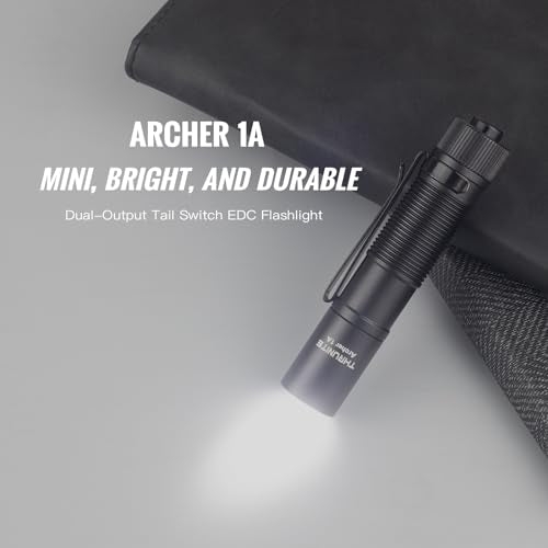 ThruNite Archer 1A LED Flashlight - 312 Lumens AA Flashlight, Waterproof, Compact Portable, and Durable Light for Everyday Carry(EDC) Camping, Hiking, and Emergencies - Cool White (Cool White)