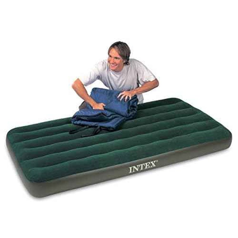 Intex Prestige Downy Airbed Kit with Hand Held Battery Pump, Twin