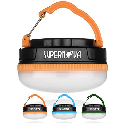 Supernova® Halo 150 Tent Light & Camping Lantern, Versatile Hanging Lantern & Camping Light for Backpacking Gear, Emergency Kits, Hurricanes, Storms & Power Outages (Orange, Batteries Included)