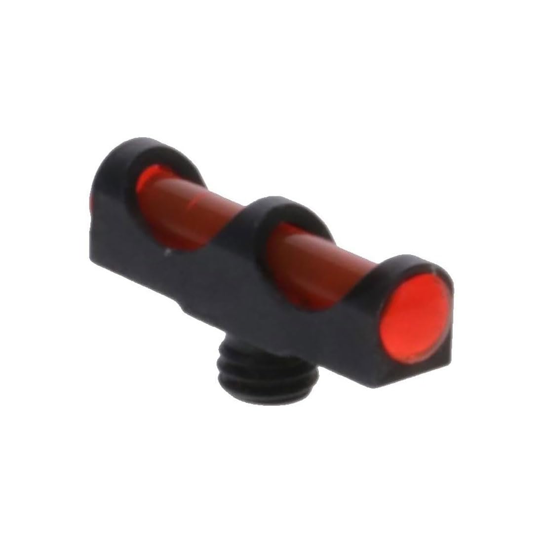 TRUGLO Bright Low-Profile All Metal Construction Long Bead Front Fiber Optic Gun Replacement Bead, 6-48 - RED