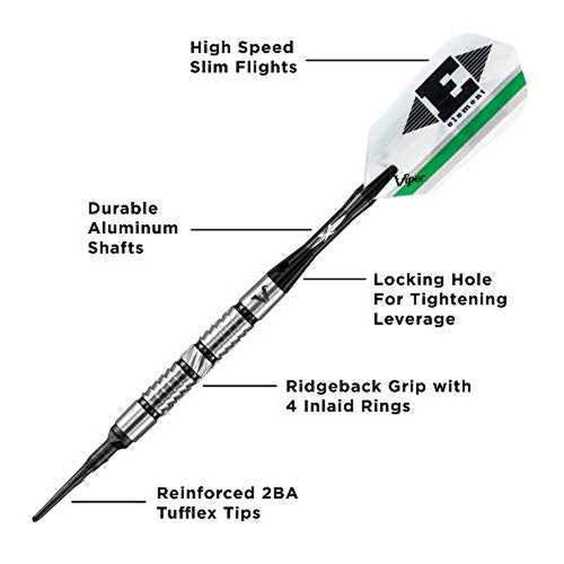 Viper Element 90% Tungsten Soft Tip Darts with Storage/Travel Case, 18 Grams