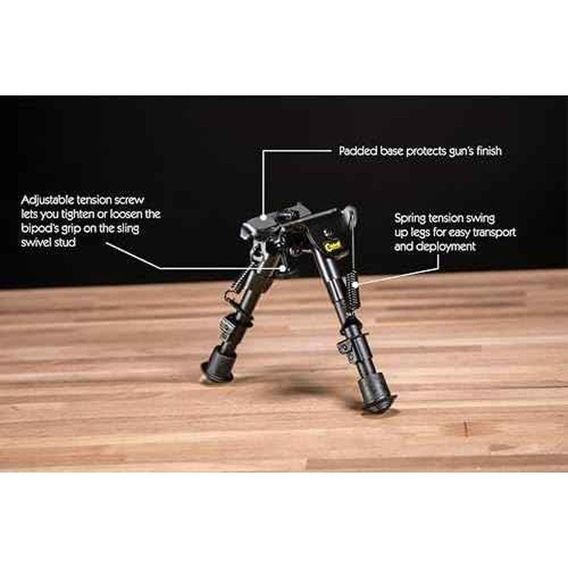Caldwell XLA Fixed Bipod with Adjustable Notched Legs and Slim Folding Design for Easy Transport, Rifle Stability, and Target Shooting