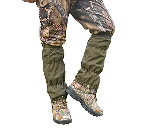 Adjustable Snake Gaiters for Men & Women, Thicken Snake Proof Boot Gators, Snake Bite Protection Guards Chaps, Waterproof Leg Gators for Hiking, Hunting, Snow, Snowshoeing, Rattlesnake