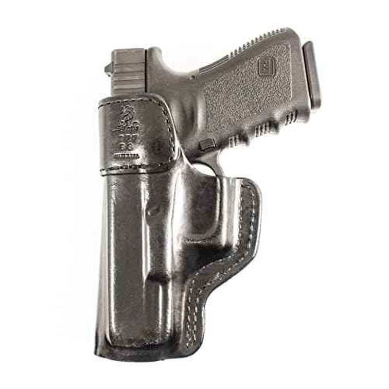 DeSantis Inside Heat IWB Holster - Concealed Carry Leather Gun Holster, Fits the S&W M&P Compact .22, M&P 380 Shield EZ, M&P 9 Shield EZ Incl. Performance Center & M2.0 models - Right Hand Draw, Black