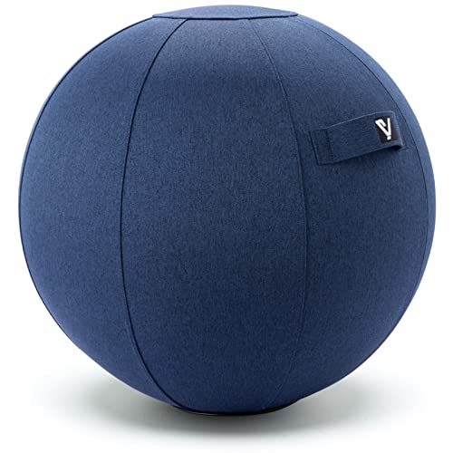 YOGIVO Sitting Ball Chair, Yoga Ball Chair Exercise Ball Chair for Home Office Desk, Stability Ball for Fitness & Pilates, Ergonomic Balance Ball Seat with Cover and Pump