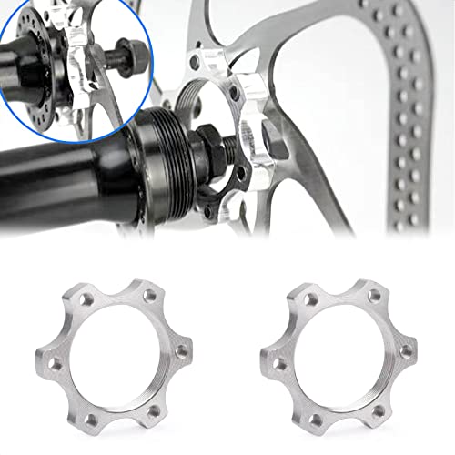 2 PCS 44MM Bike Freewheel Threaded Hubs Disk Disc Aluminium Alloy Brake Rotor 6 Bolt Bicycle Flange Adapter