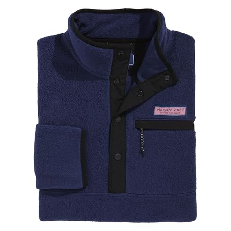 vineyard vines mens Harbor Fleece Quarter-snap