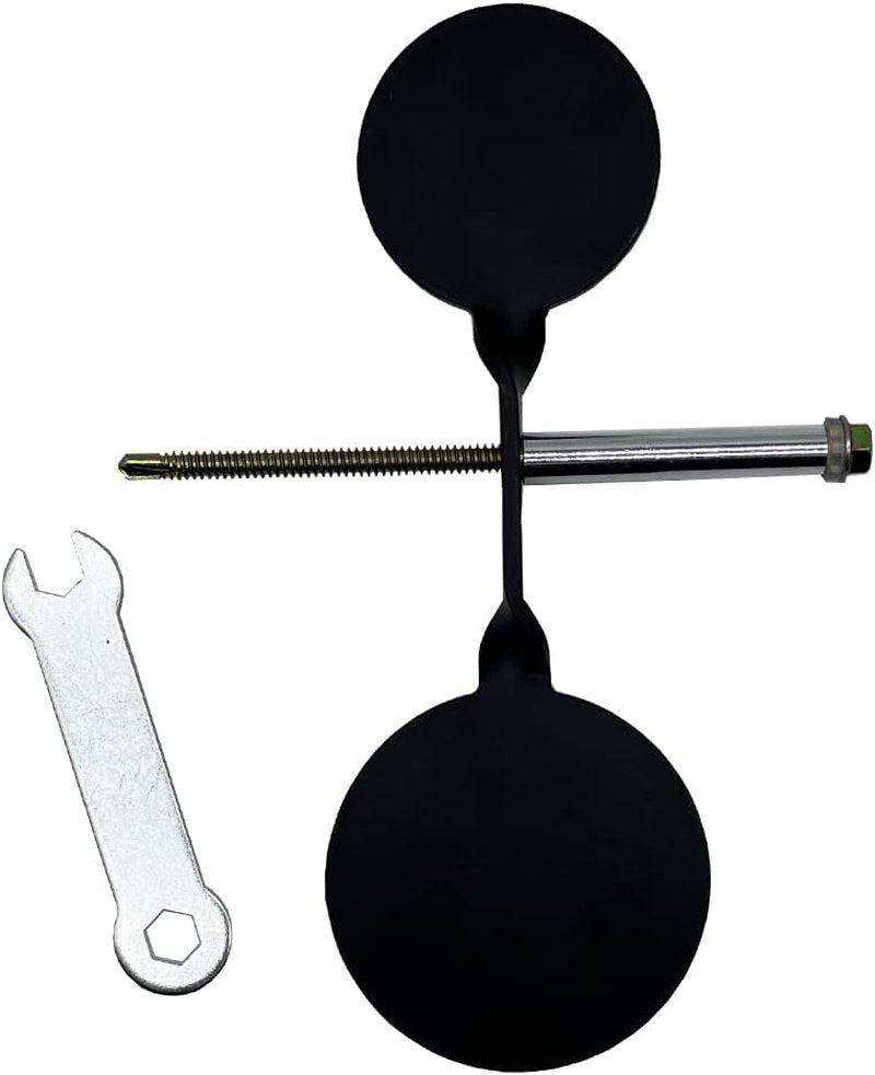 Double-Headed Round Target - 3mm Thick Steel Slingshot Shooting Practice | 360-Degree Rotating Design