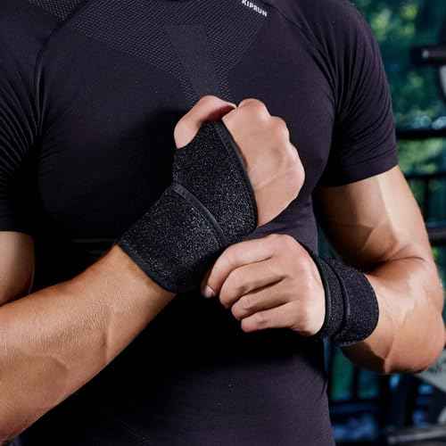 YUNYILAN Wrist Brace Wrist Wraps for Carpal Tunnel 2 Pack Wrist Brace Compression Straps Hand Support, Adjustable Wrist Support for Arthritis and Tendinitis, Joint Pain Relief (Black)