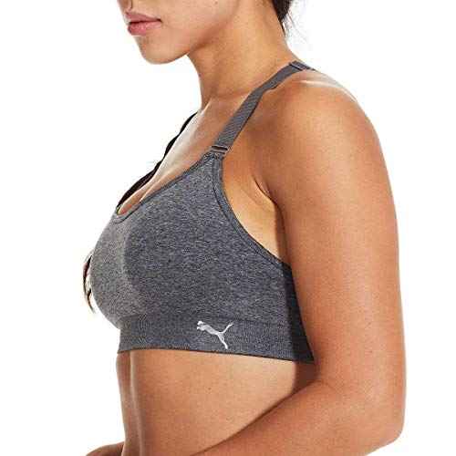 PUMA Women Sports Bra, 3-Pack (Black/White/Grey, Small)