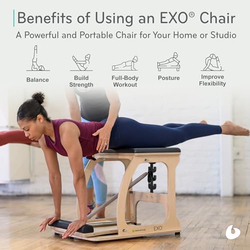 Balanced Body EXO Pilates Chair, Pilates Equipment for Home and Studio Use, Single Pedal