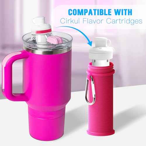 Flavors Cartridges Holder | Compatible with Popular Water Bottles | Single Design | For Flavor Replacement Storage (2-Pack(Blue+Magenta))