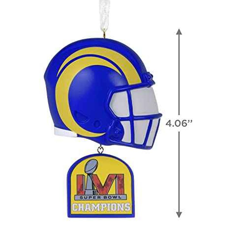 Hallmark Los Angeles Rams Super Bowl LVI Champs Figural Helmet Christmas Ornament (0001OSL2374)