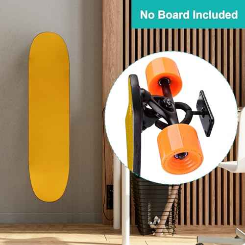 Coolrunner Skateboard Wall Hanger, 4 Pack Skateboard Wall Mount for Skateboard Storage and Display Holder, Skateboard Hooks Fit for Skateboard, Guitar, Longboard, Snowboards, Complete with Screw