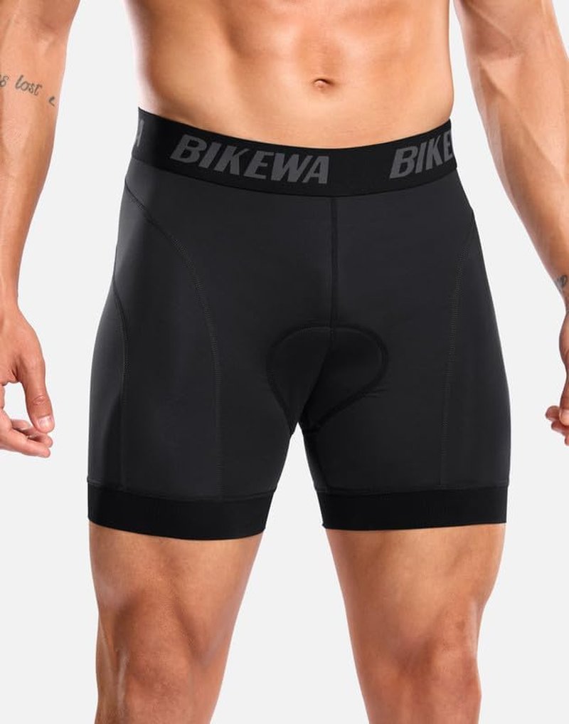 Men's Cycling Underwear - 4D Padded Bike Shorts with Anti-Slip Leg Grips | MTB Liner for Comfortable Riding