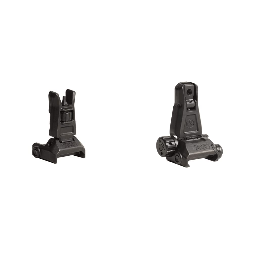 Magpul MBUS PRO Steel Backup Sights, Front Sight Black&Magpul MBUS PRO Steel Backup Sights, Rear Sight, Black