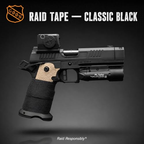 Goon Tape Black Raid Tape & Mini Shield Patch Bundle - Grip & Gear Accessories