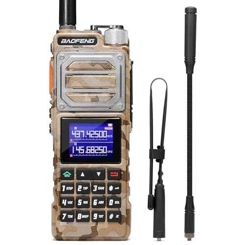 BAOFENG UV-25 10W Dual Band Ham Handheld Radio, Tri-Power, UHF VHF FM Airband NOAA Receiver with 5200mAh Battery USB-C Port, 999CH, Tactical Two Way Radio for Adults, Chirp Compatible, Coyote Brown