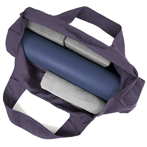 Yogiii Large Yoga Mat Carrier | The ORIGINAL YogiiiTotePRO Yoga Mat Bag | Yoga Bag for Mat and Blocks | Fits Most Size Mats (Imperial Purple)