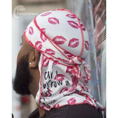 ForceWave Durag for Men Designer for Waves Silky Durag Du rag with Designed Pattern