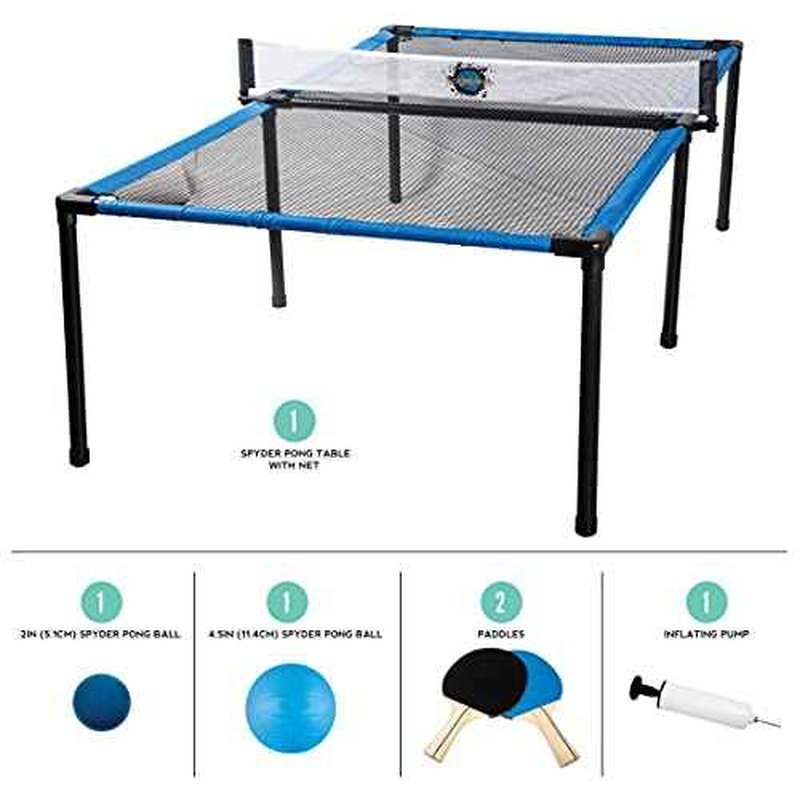Franklin Sports Spyder Pong Tennis - Table Tennis, Volleyball + 4 Square - Includes Net, Table, Paddles + Ball