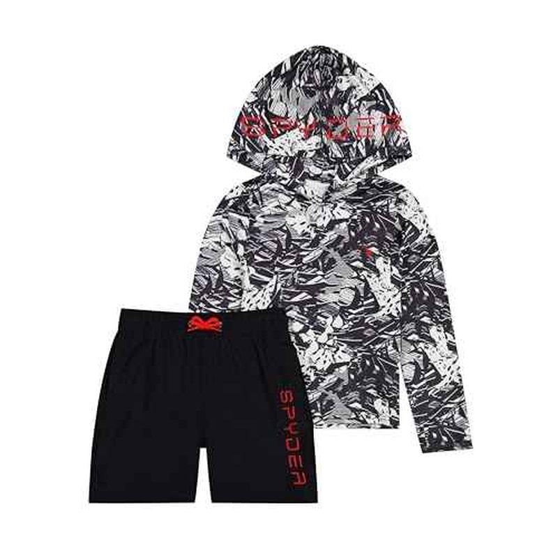Spyder Boys 2-Piece Swim Set?UPF Sun Protection, Quick-Dry, Swim Trunks Set