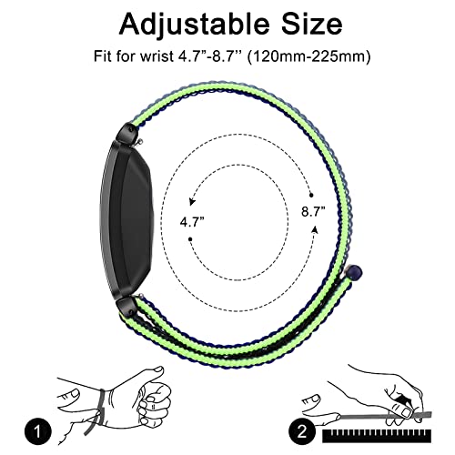 Nylon Ace 3 Bands Compatible with Fitbit Ace 3 Straps for Kids Boys Girls - Soft Skin-Friendly Breathable Ace 3 Bands for Kids Watch Band Wrist Strap Bracelet Accessories