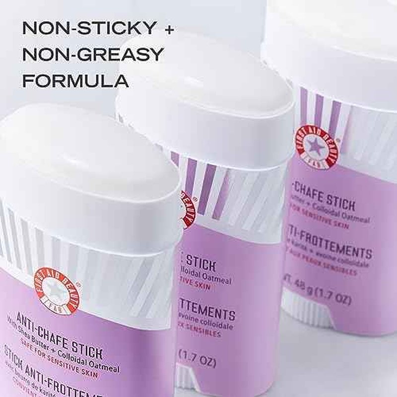 First Aid Beauty - Anti-Chafe Stick with Shea Butter and Colloidal Oatmeal, Clear Sweat-Resistant Chafe Guard Keeps Skin Comfortable for 10K Steps, Safe for Sensitive Skin, Vegan, Cruelty Free, 1.7 oz