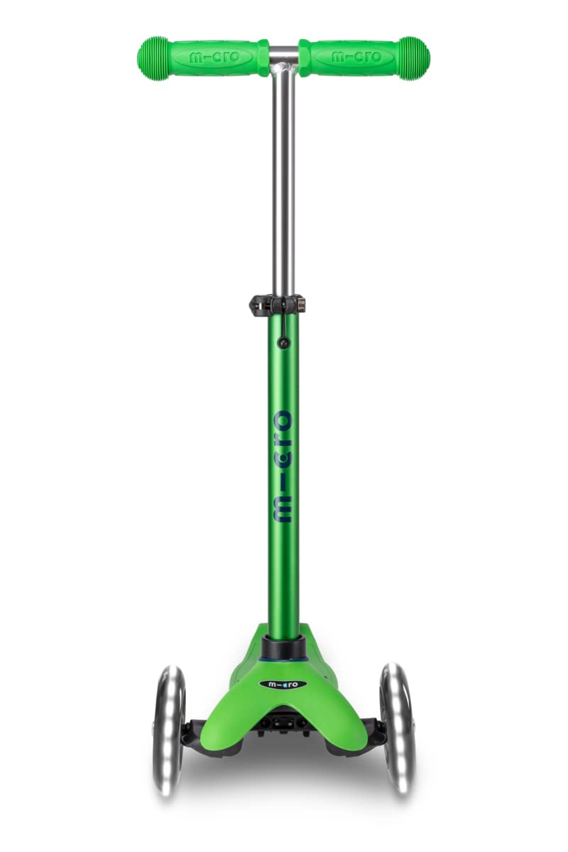 Micro Kickboard | Mini LED Kids Scooter for Ages 2-5 | Children up to 110 lbs | 3 Wheel Lean-to-Steer Design | Adjustable T Bar | Smooth Ride, Motion Activated PU LED Wheels | Swiss Design