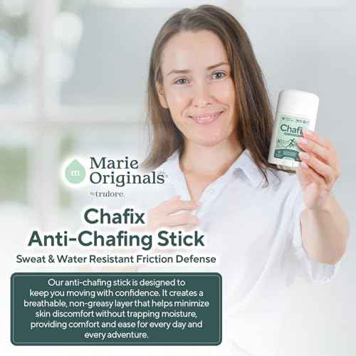 Marie Originals Chafix Anti Chafing Stick ? 2.5oz | Plant-Based Anti Chafe Stick with Shea Butter, Arrowroot & Tea Tree | Sweat & Water Resistant, No White Residue, Non Greasy Thigh Rub Protection
