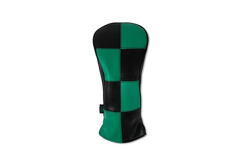 Green and Black Checkered Pattern Anime Inspired Golf Driver Head Cover