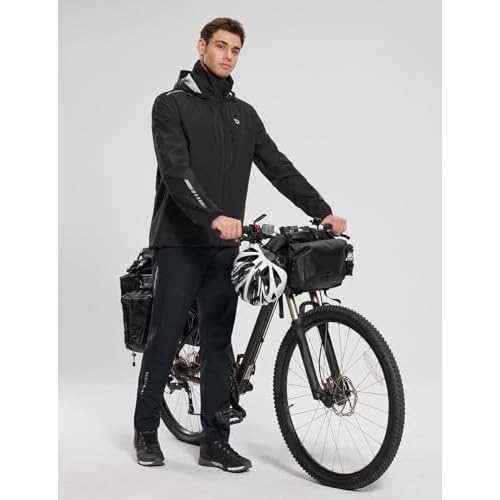 baleaf Men's Winter Cycling Running Pant Water Resistant Fleece Mountain Bike Pants Cold Weather Gear Windproof