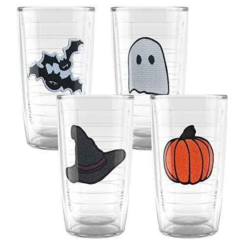 Tervis Made in USA Double Walled Halloween Screams and Dreams Insulated Tumbler Cup Keeps Drinks Cold & Hot, 16oz - 4pk, Assorted