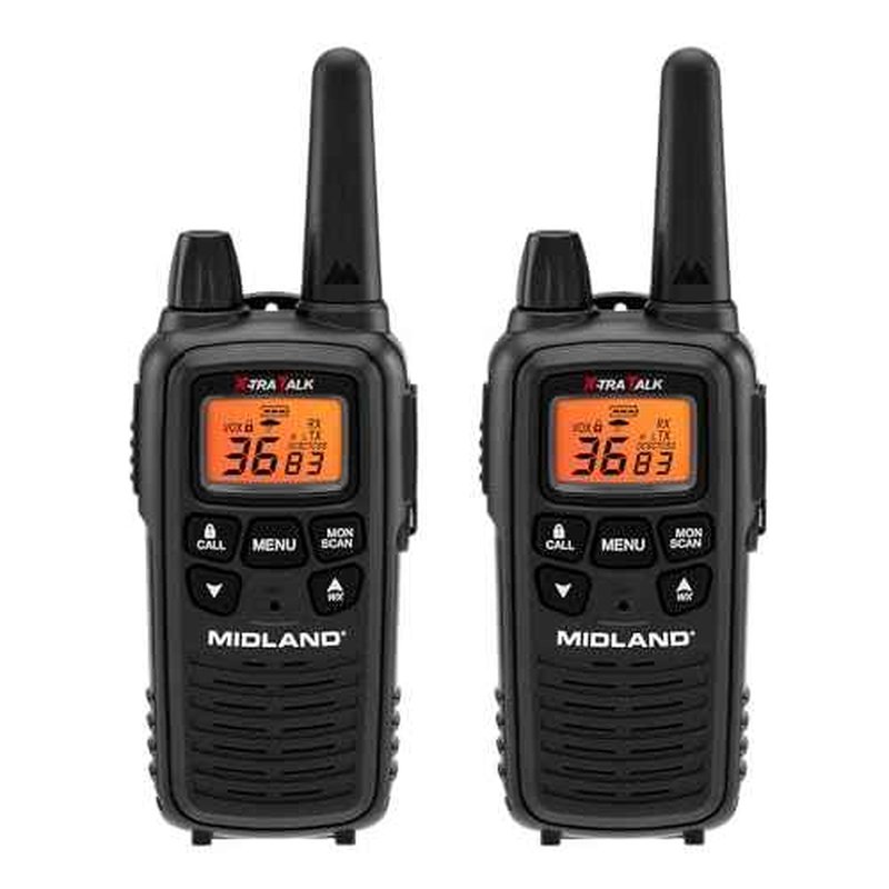 Midland LXT600VP3 FRS Walkie Talkies - Long Range 36-Channel Two-Way Radios, NOAA Weather Alerts(2-Pack, Black)