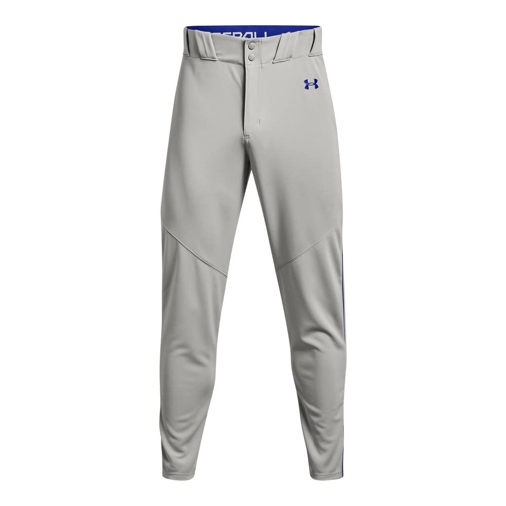 Under Armour Men's Utility Baseball Straight Leg Pant Pipe 22, (081) Baseball Gray/Royal/Royal, 3X-Large