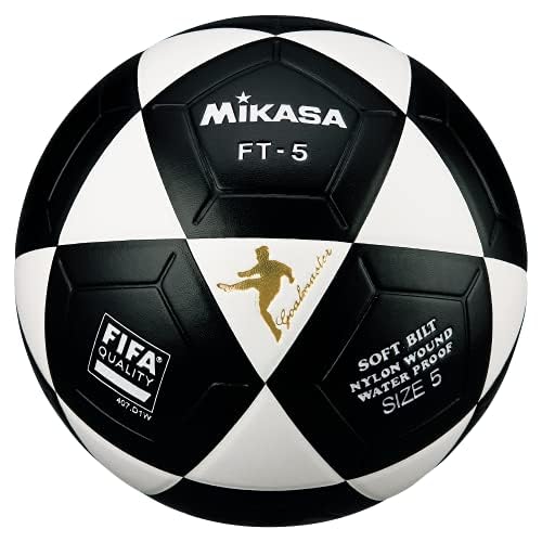 MIKASA FT5 Goal Master Soccer Ball Size 5 Official Footvolley Ball White Black