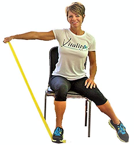 Resistance Band for Seniors: Exercise Band specifically Created for Seniors with Light Resistance and Longer Length + Instruction Guide. Latex Free. Exercise, Stretching, Physical Therapy