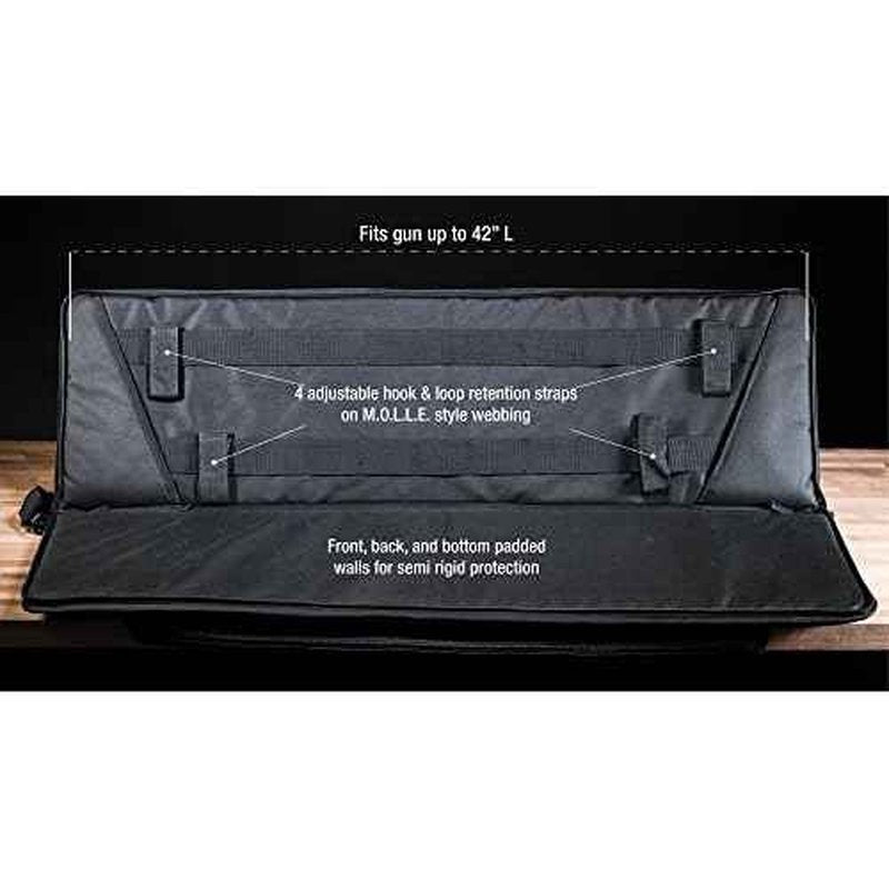 Smith & Wesson M&P Pro Tac Padded Rifle Case with Ballistic Fabric Construction and External Pockets for Shooting, Range, Storage and Transport
