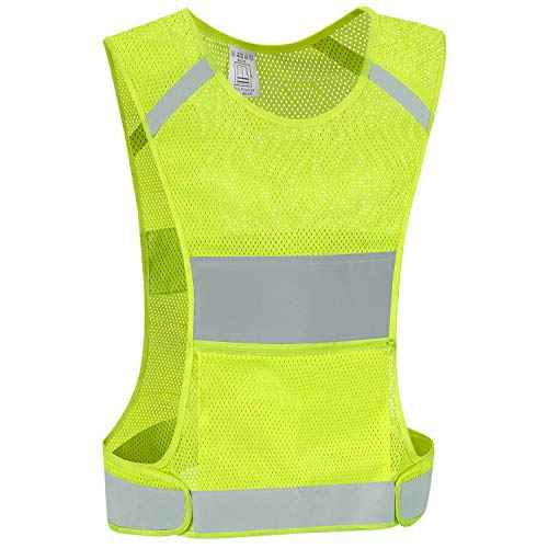 Reflective Vest Safety Running Gear with Pocket for Running Biking Walking