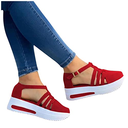 deal of the day clearance espadrilles for women Summer Sandals for Women 2024 Casual Closed Toe Sandals Ankle Strap Closed Toe Espadrilles Wedge Sandals